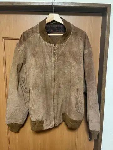 Clipper 스웨이드 봄버 자켓 브라운