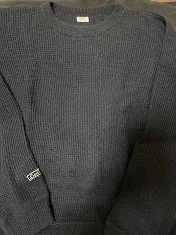 챔피온 블랙 리브 스웨터 L 사이즈