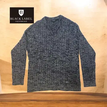 BLACK LABEL 그레이 V넥 니트 L 사이즈