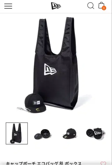 NEW ERA 캡 파우치 에코백 8L 박스 로고 블랙