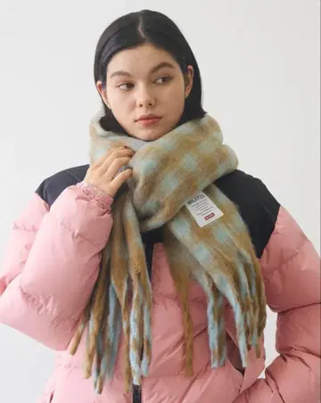 MILKFED. 체크 무늬 머플러 프리 사이즈