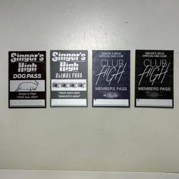 Singer's High 멤버십 패스와 스티커 세트