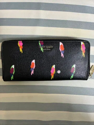 케이트 스페이드 컬러풀 새 프린트 장지갑