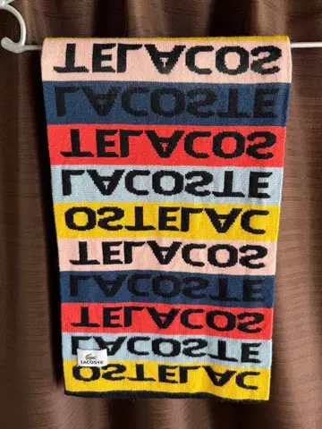 LACOSTE 멀티 컬러 니트 머플러