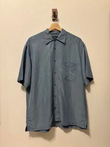 haggar 반팔 셔츠 파랑 구제 의류 폴리에스테르 레이온