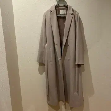 Anguavie 라이트 베이지 롱 코트