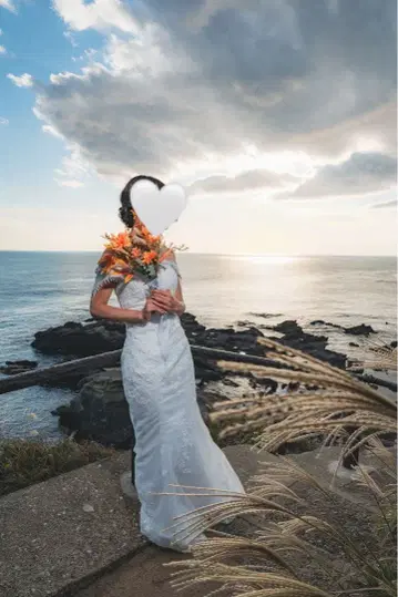 오프숄더 레이스 웨딩 드레스 머메이드