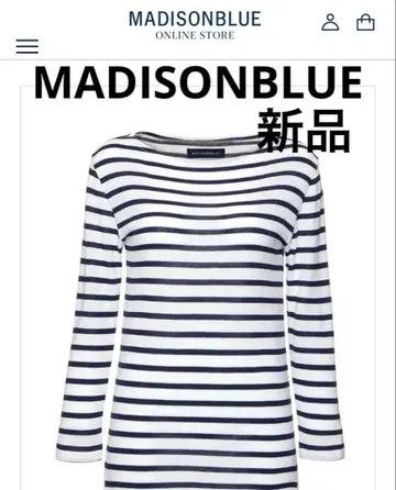 [ 미사용 새상품 ] MADISONBLUE 보더 니트00 매디슨 블루