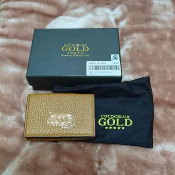 COCCELUX GOLD 3단 폴더형 지갑 브라운/레드