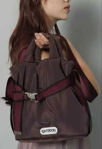 OUTDOOR 토트백 다크 브라운 아르페쥬 스토리 콜라보