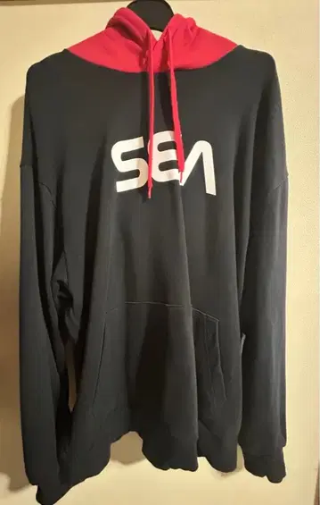 WIND AND SEA 후드티 블랙 L