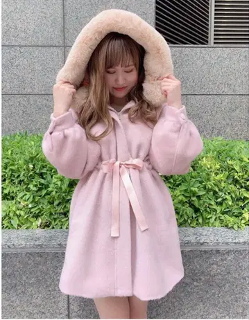 에블린 율리본 코트 핑크 F