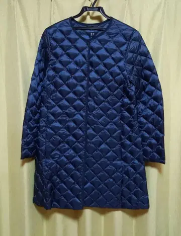 네이비 다운 자켓 XL 유니클로 롱 네이비