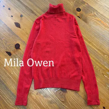 Mila Owen 터틀넥 니트 빨간색 울 100% 0 사이즈