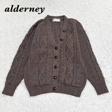 새상품급 Alderney 알다니 피셔맨 케이블 짜임 니트 가디건
