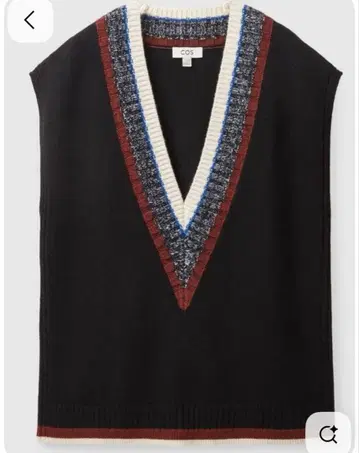 코스 COS 니트 베스트 V넥 블랙