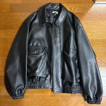 가죽 숏 자켓 블랙