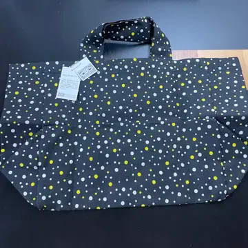 나카가와 마사시치 상점 에코백 블랙 베이스 도트