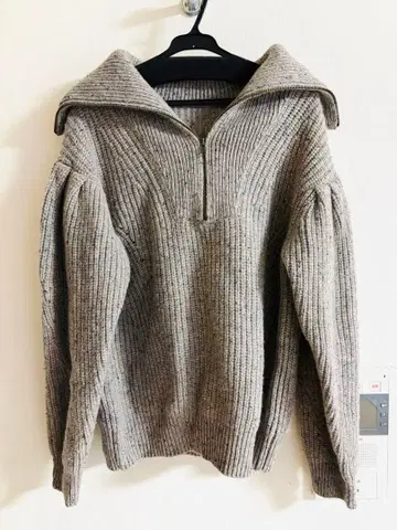 Plage/플라주 그레이 세일러 카라 스웨터