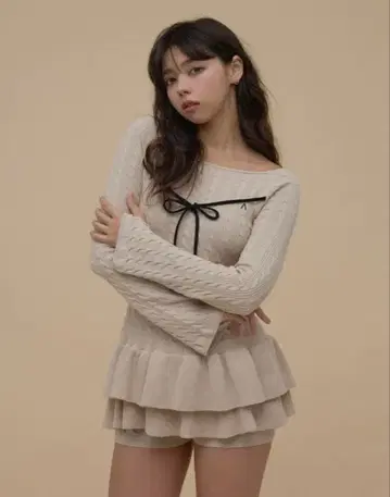 andmaryMilky frill mini dressAM1559