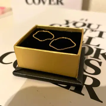 ete 반지 골드 가느다란 반지 체인 13호