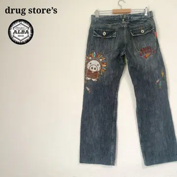 [ 새상품급 ] drug store's 드랙스토어 청바지 데님 자수 3