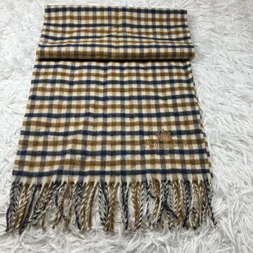 아쿠아 스큐텀 Aquascutum 체크 머플러 베이지x브라운