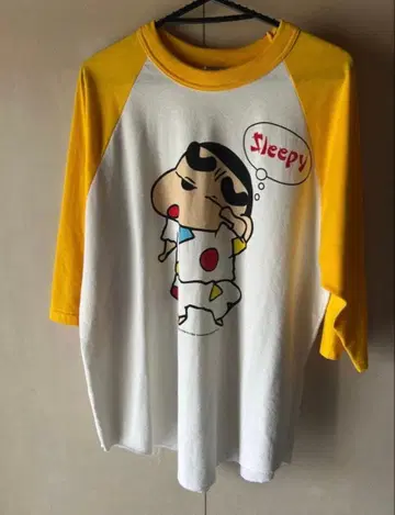 90s 짱구는 못말려(크레용 신짱) 래글런 T셔츠 vintage