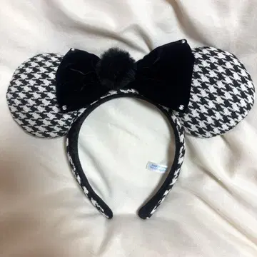 디즈니 머리띠 미니 하운드투스 체크 패턴