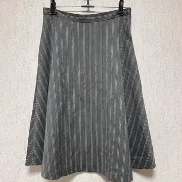 [ SOUP ] 수프 스커트 스트라이프 무릎 기장