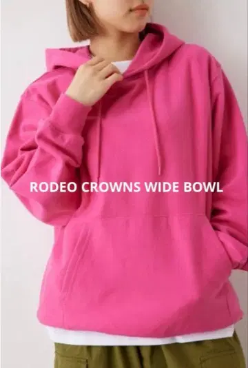 RODEO CROWNS WIDE BOWL 핑크 후드티