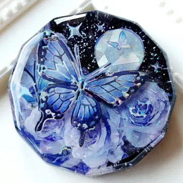 [ 1671 ] 레진 머리끈 포니 후크 브로치 핸드메이드