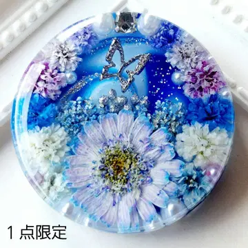 [ 1675 ] 레진 마트리카리아 머리끈 포니 후크 브로치 핸드메이드