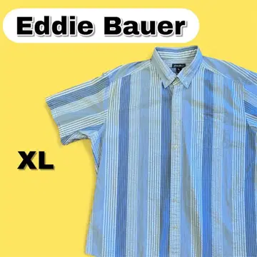 Eddie Bauer 청량 스트라이프 반팔 셔츠 XL 사이즈