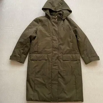 새상품급 자유구 밀리터리 롱 코트 충전솜 카키