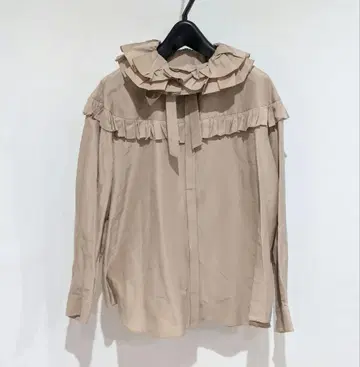 Drawer 드로어 코튼 실크 더블 프릴 칼라 블라우스