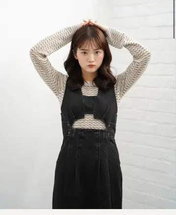 웨이브 보더 니트탑 피누에 아이보리