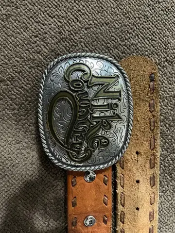 Nike 화이트 라벨 가죽 벨트 Oregon