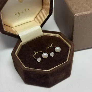 [ 가격 인하 오늘 종료! ] agate 아가트 K10 골드 펄 귀걸이