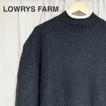 [ 한정판 ] 카노코 바이컬러 하이넥 LOWRYS FARM BLACK