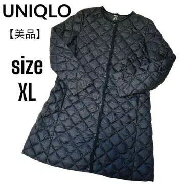 유니클로 울트라 라이트 다운 다이아 무늬 퀼팅 코트 XL 블랙
