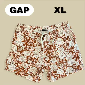GAP 린넨 혼방 올 패턴 하프 팬츠 XL 여름 쾌적 새상품급