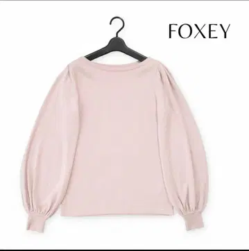 FOXEY 폭시 캐시미어 실크 벌룬 슬리브 니트 탑