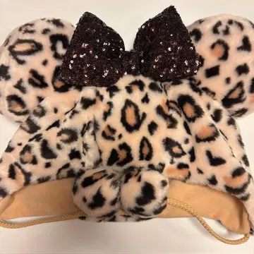 디즈니 레오파드 무늬 캡 브라운