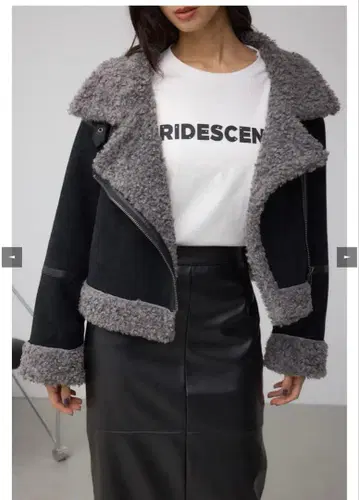 인조 가죽 스웨이드 무스탕 자켓