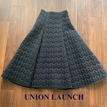 유니온런치 퀼팅 플레어 스커트 론 헤르만 구매 블랙