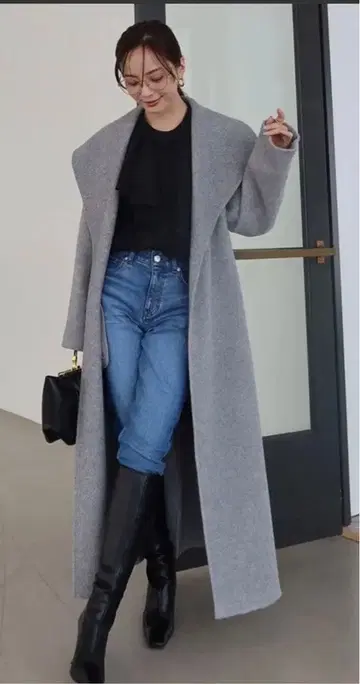 anuans 빅 칼라 리버 롱 코트