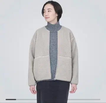 무인양품 라이트 그레이 플리스 자켓 L