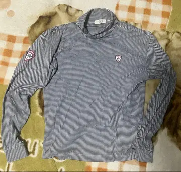 겨울 골프 패션 스트라이프 터틀넥 긴팔 셔츠