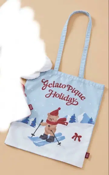 미사용 젤라또피케 스키 베어 토트백 크리스마스 마켓 한정판